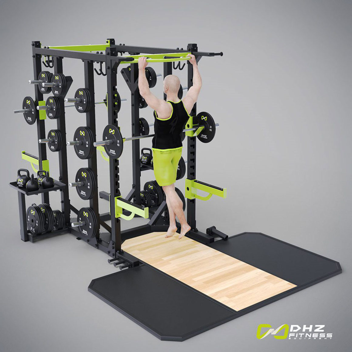 DHZ Fitness E6224 Platform Power Rack - Fitness Oprema